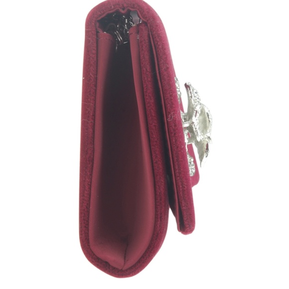 Adrianna Papell Velvet Rhinestone Clutch 167644 - Picture 4 of 8